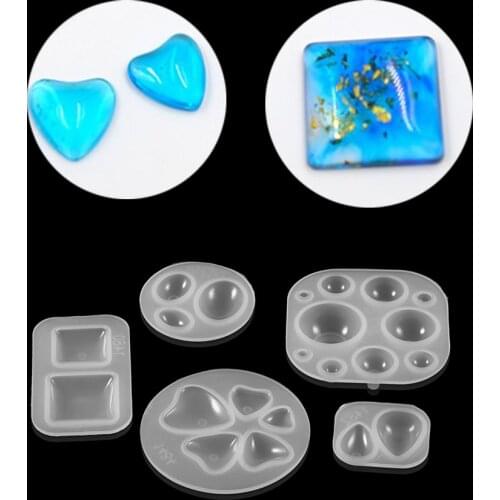 1pcs Square Shape Drop Shape Epoxy Resin Molds Silicone Pendant Epoxy Mould Silicone Resin Mold For Diy Jewelry Making Findings