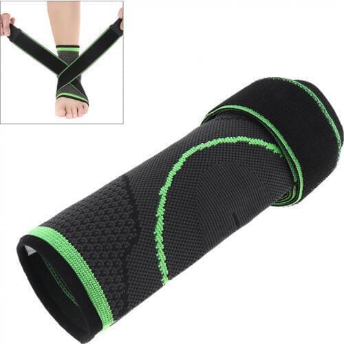 1Pcs Adjustable Elastic Ankle Sleeve with Bandage Ankle Support Protector Guard for Basketball Gym Fitness Ankle Brace Strap