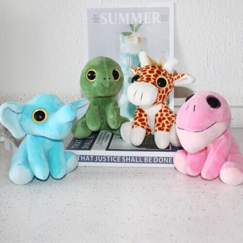 18cm plush Forest animals doll leopard dinosaur tortoise monkey elephone bear good quality soft Soothing doll Christmas gift kid
