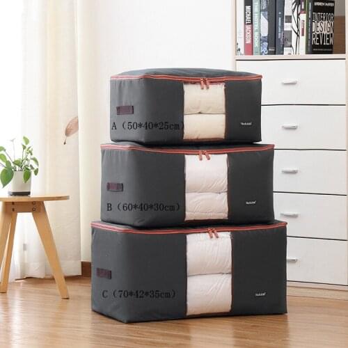 3PCS / LOT Thick Oxford Quilt Packing Bag Clothing Blanket Packing Bag Luggage Organizer Box