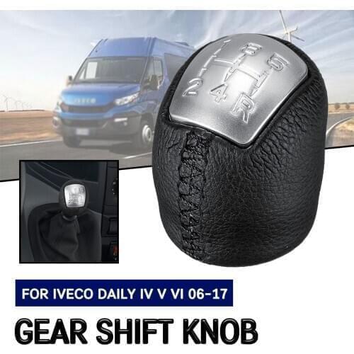 5/6 Speed Gear Shift Knob Car Manual Gear Lever Shifter Gaitor For IVECO DAILY IV V VI 2006 2007 2008 2009-2017