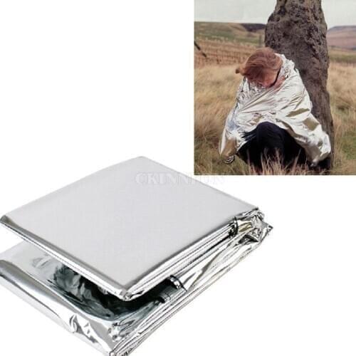 500Pcs/Lot Waterproof Outdoor Emergency Survival Foil Thermal First Aid Rescue Blanket