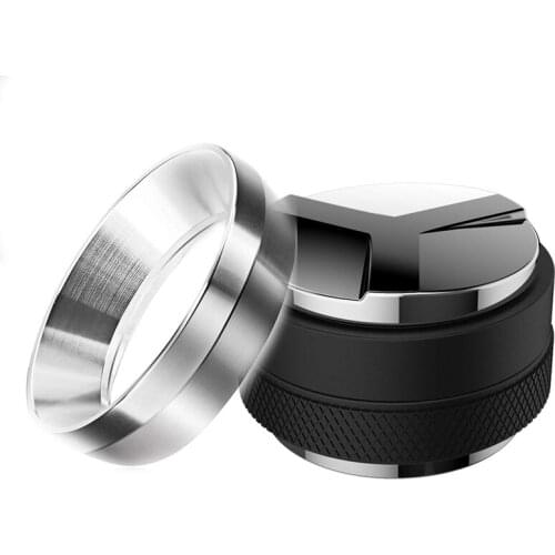 53mm Coffee Distributor and Tamper, 54mm Stainless Steel Espresso Dosing Funnel Set, Fits for 54mm Breville Portafilter