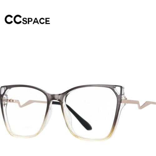 53076 Cat Eye Square Optical Glasses Plastic Titanium Frames Women Fashion Computer Eyeglasses
