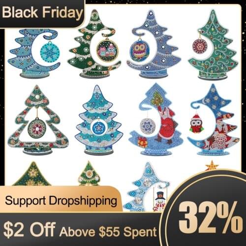 5d Diy Diamond Painting Christmas Tree Cross Stitch Embroidery Mosaic Crystal Xmas Tree Crafts Home Decoration New Year Gift