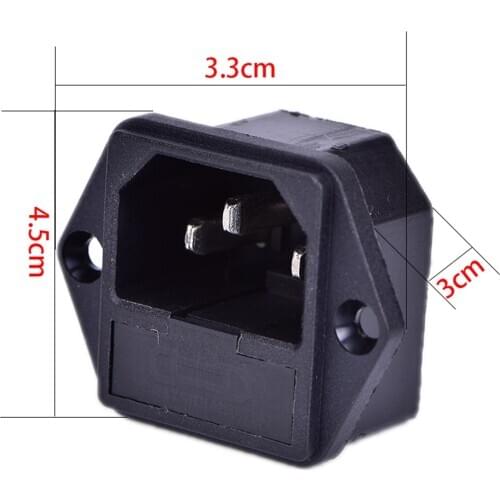 AC AC-03 Power Socket With Safety Fuse Holder Socket Connectors 10A 250V