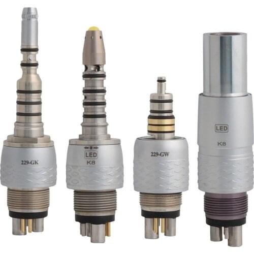 6 Hole Adaptor Coupler M6 for COXO Dental LED Fibre Optic High Speed Handpiece CX207-G Air Turbine YUSENDENT