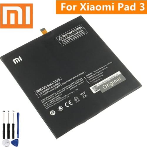 Xiaomi BM62 Tablet Battery BM 62 For Xiaomi Pad 3 Mipad 3 MEC91 Batteries Tablet Replacemenet Parts +Tools