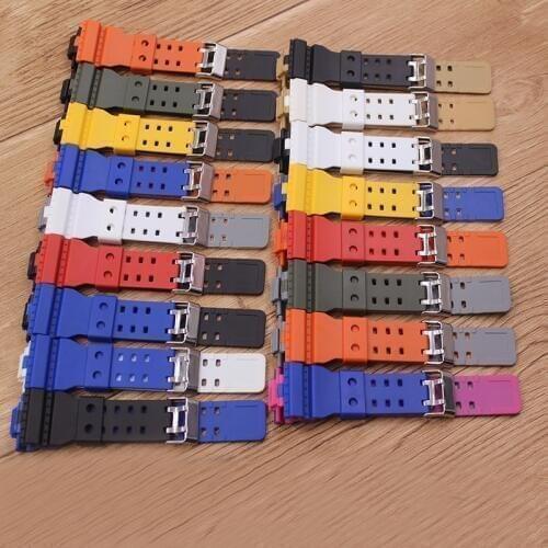 Watch Accessories Silicone Strap Fits Casio G-SHOCK GD-100GD-110 GA-100 GA-120 Two Color Strap Mens and Womens Watch Bands