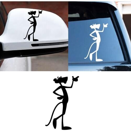 Car Stickers Decor Motorcycle Decals NEW Pink Panther Auto Decorative Accessories Creative Sunscreen Waterproof PVC,19cm*12cm