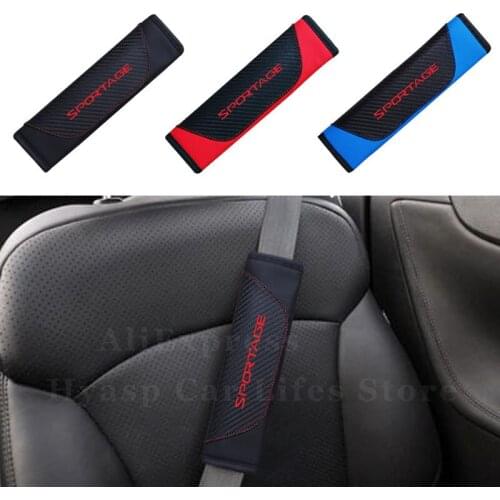 Car Safety Belt Cover For KIA Sportage Accessories Seatbelt Shoulder Pad Auto Seat Belt Holder Cushion Vehicle Supplies