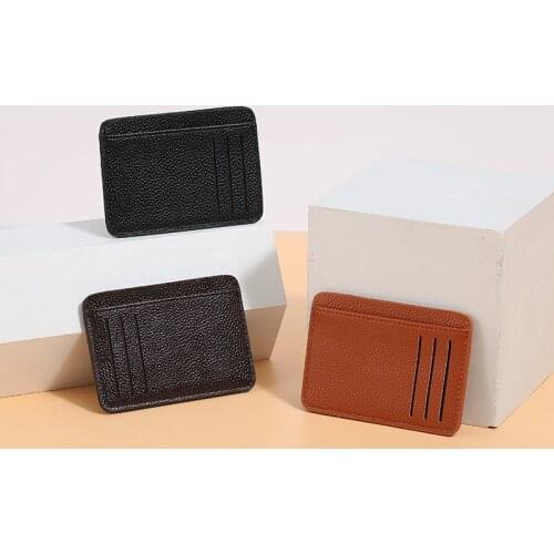 Card holder ultra-thin bank credit card ID card storage folder men and women thin business card holder solid color card holder