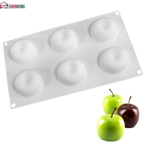 SHENHONG Apple Cake Mould Silikonform Fruit Moule Flower Silicone Mold For Baking Frozen Fondant Dresser Bread Mousse