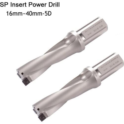 Free delievery jet ZD05 16mm -40mm SP Drill Type For 5D power U Drilling Shallow Hole indexable indexable insert drills