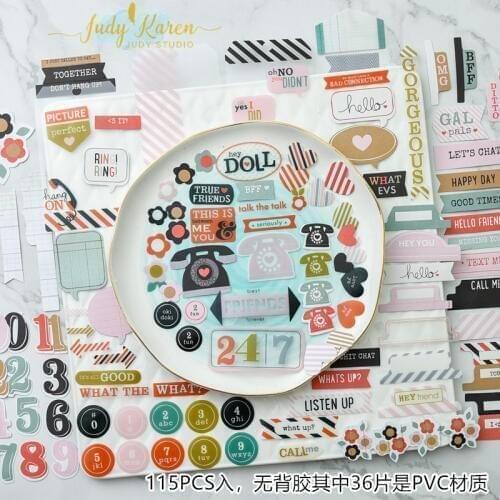 Hello Life Paper Pvc diecuts for DIY scrapbooking Planner/Card Making /photo album Decoration Crafts