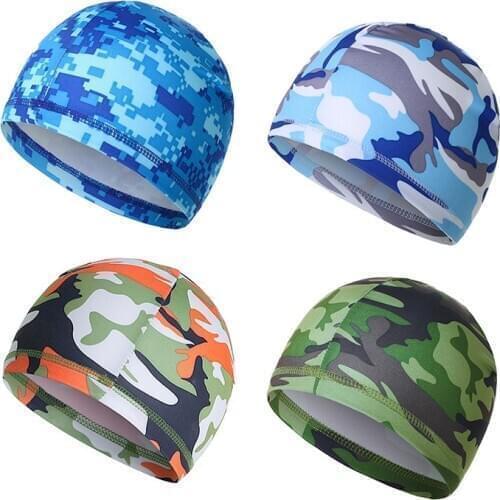Camouflage Quick Dry Helmet Cycling Cap Anti-UV Anti-Sweat Sport Hat Motorcycle Bike Riding Bicycle Cycling Hat Unisex Inner Cap