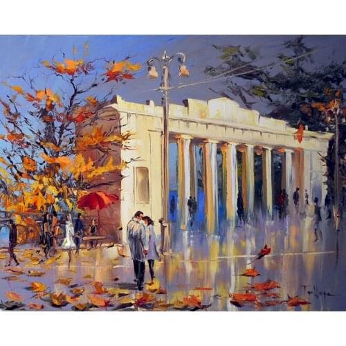 Maple leaf lovers Landscape DIY Painting By Numbers Modern Wall Art Picture Acrylic Coloring City Paint On Canvas For Home Decor