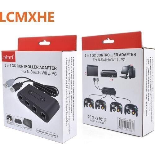 Mind 4 Ports For GameCube GC NS switch Controllers USB Adapter Converter for Nintendo WiiU PC for PC gamepad joystick Accessory