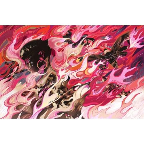 5D DIY Poured Glue Diamond Painting Kits Scalloped Edge Creative And Visually Striking Women Home Wall Decoration Unique Gift