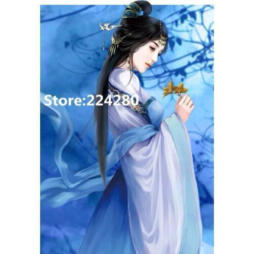 Needlework,people embroidery,DIY 14CT Unprinted Cross stitch kits,Beauty fashion figure of antiquity Cross-Stitching decor