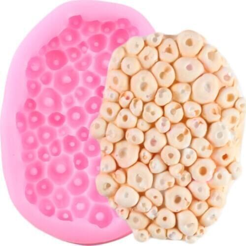 Bubble Foam Silicone Molds DIY Sea Coral Cupcake Topper Fondant Cake Decorating Tools Cookie Candy Polymer Clay Chocolate Moulds