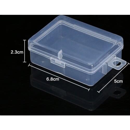 1 Pc Plastic Storage Box Makeup Organizer Clear Square Diamond Painting Plastic Box Cosmetics Storage Box Desktop Organizer