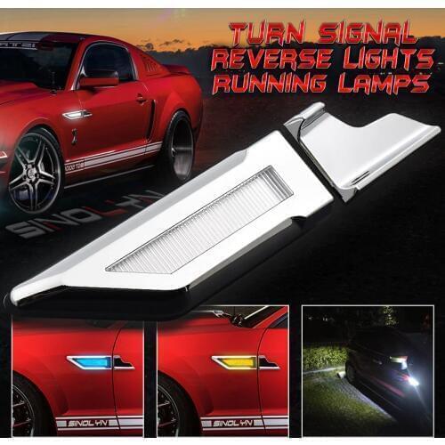 Sinolyn LED DRL Daytime Running Lights Reverse Lamp LED Switchback Fender Light Side Marker Parking Lamp Car Tuning Universal