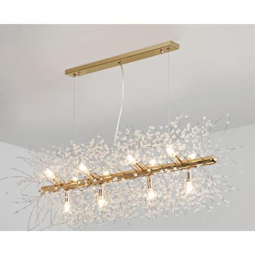 Nordic modern simple living room crystal restaurant pendant lights creative led art bar warm bedroom pendant lamp 110v-240v