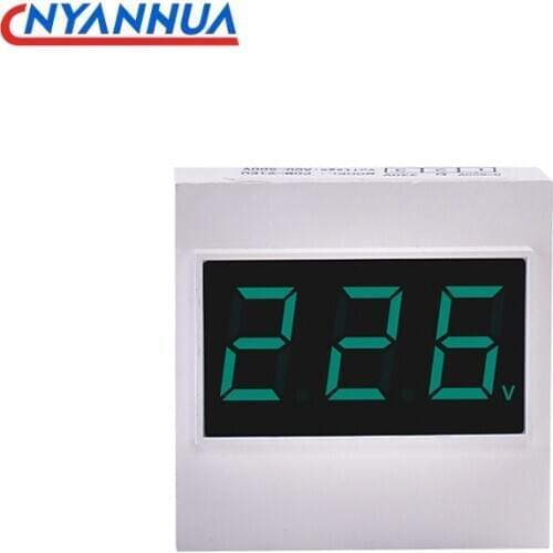 AC Voltmeter For Water Pump Plug-in Board LCD Monitor Smart Chip Voltage Meter White AC0-500V 40*40*25mm