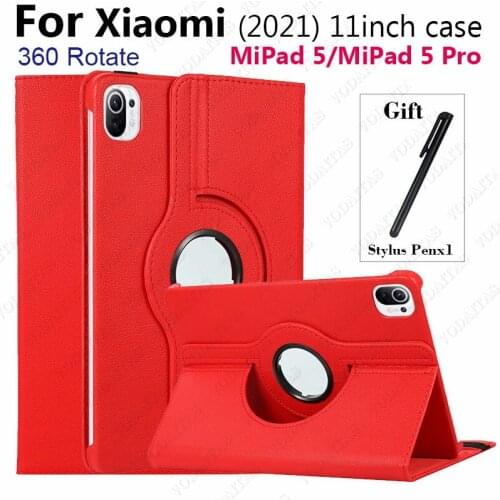 360 Rotating Universal PU Leather Case For XiaoMi mipad 5 11 inch MiPad 5 Pro Funda Cover for Mi Pad 5 pro 11 2021 Stand Shell