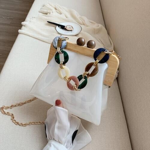 2020 summer new female bag Korean fashion personality one-shoulder diagonal bag casual all-match multicolor chain shell bag