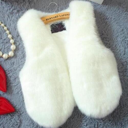 Vest Women Coat Autumn Winter Korean Short Black White Faux Fur Waistcoat Jacket Fashion Wild Gilet Femme Outwear Chaleco Mujer