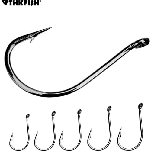 100pcs Offset Wacky Hooks Crank Worm Fishhook Freshwater Saltwater Drop Shot Hook Fishing Tackle #6 #4 #2 #1 #1/0