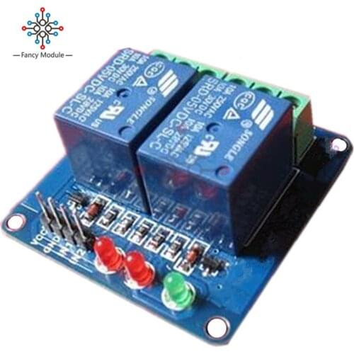 5V 2 Channel Relay Module Shield with Red Green Light for Arduino ARM PIC AVR DSP