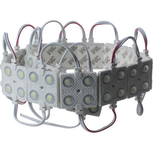 300pcs/lot 2W LED 5730 4 LED Module 12V white wram white red green blue yellow waterproof super brighter square led modules