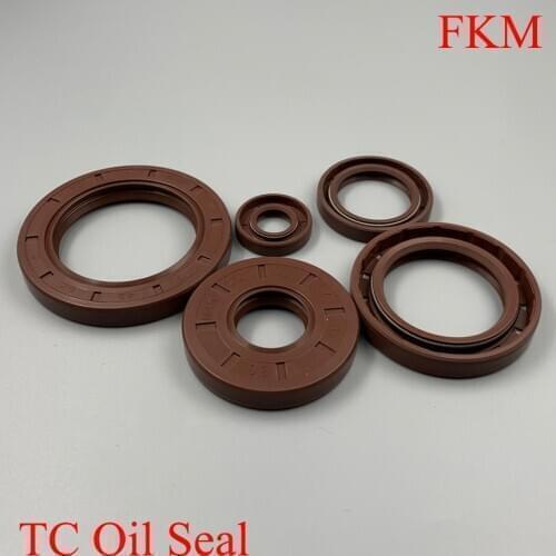 40*55*7/8/10 40x55x7/8/10 Brown FKM Fluorine Fluoro Rubber Spring Double Two Lip TC Ring Gasket Radial Shaft Skeleton Oil Seal