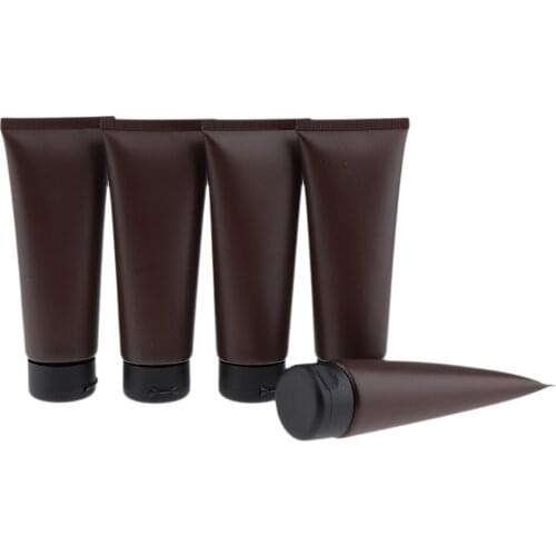 5Pcs 100ml Travel Lotion Bottle Squeeze Cosmetic Tube Makeup DIY Empty Container Refillable Bottles