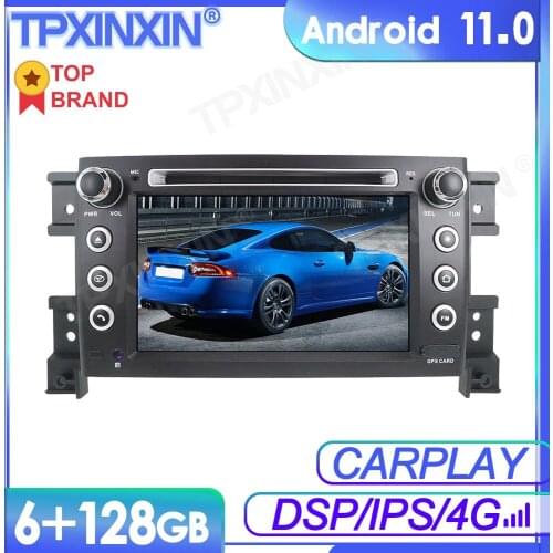6+128G Android 11 For Suzuki Grand Vitara 2005-12 Car Multimedia Player GPS Navi Audio Stereo Screen DVD Head Unit Tape Recorder