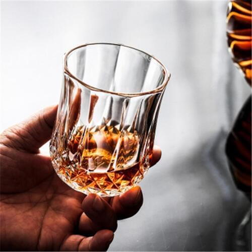 6pcs/set Classic Diamond Crystal Whiskey Glass Cup For the Home Bar Beer Water and Party Hotel Wedding Glasses Gift Drinkware