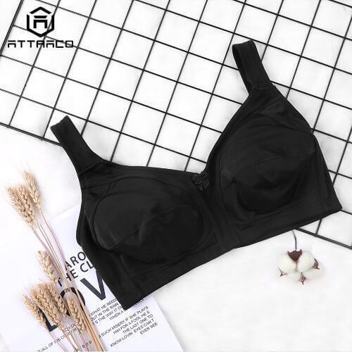 Attraco Womens Unlined Everyday Bra Lightly Padded T Shirt Bra Full Coverage Simple Push up Underwear