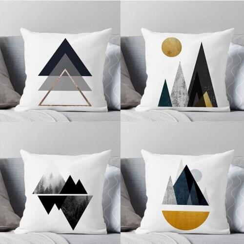 Geometric Print Home Decorative Pillowcases Polyester Sofa Car Throw Cushion Cover Decor Room Office Simplie Pillow Case Cojines