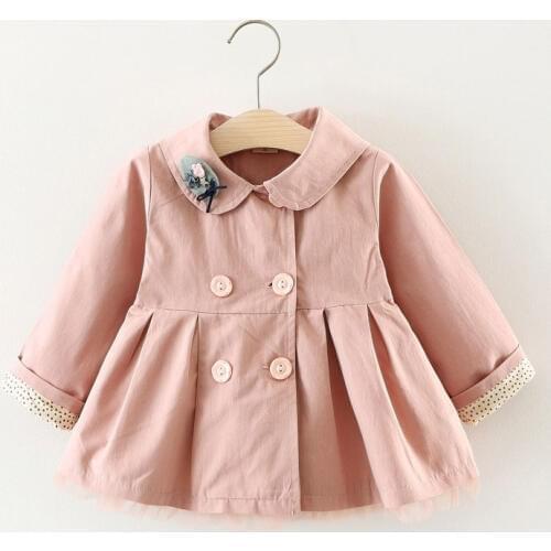 Spring Autumn Trench Coat for Newborn Baby Girl Warm Outerwear Sport Clothes Infant Baby Jackets Todder Cotton Cute Clothing