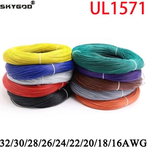 5M OD 0.9mm UL1571 28AWG PVC Electronic Wire Flexible Cable Insulated Tin-plated Copper Environmental LED Line DIY Cord Colorful