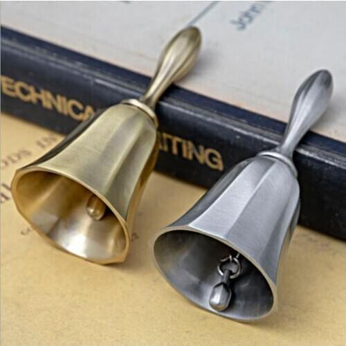 Europe Metal Restaurant Bar Counter Passing Dish Table Bell Hand Bell Christmas Ornament Jingle Bells For Crafts Big Bell A045