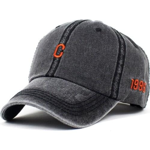 C Letter Embroidery Cotton Baseball Cap Adjustable Outdoor Snapback Hats for Men and Women 257