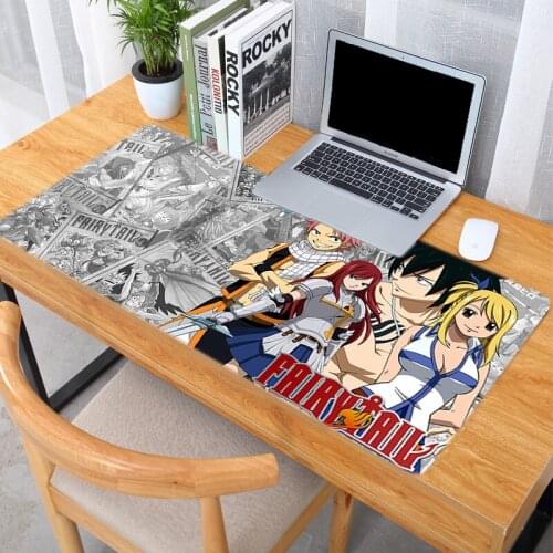 Fairy Tail Gaming Mouse Mat Gamer Keyboard Large Mouse Pad Anime Pc Gamer Complete Mausepad Varmilo Kawaii Gaming Accessories
