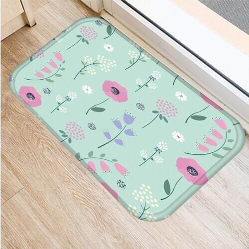 Creative flower door mat plant carpet Hallway Carpets Bedroom Living Room Tea Table Rugs Kitchen Bathroom Antiskid Mats
