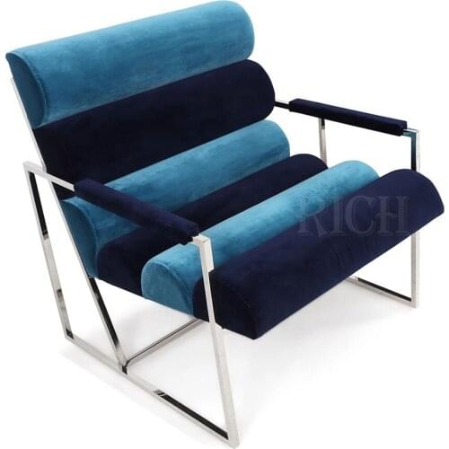 Metal frame recliner family room contemporary modern luxury accent leisure lounge occasional chairs grey linen fabric armchair