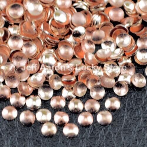 500 pieces champagne gold round metal nail art decorations studs nails accessoires supplies tools 2mm