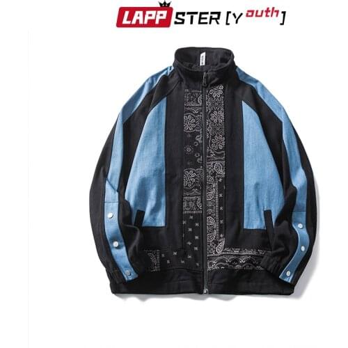 LAPPSTER-Youth Men Harajuku Patchwork Causal Jackets 2021 Mens Japanese Streetwear Vintage Kawaii Jackets Male Fashion Jackets